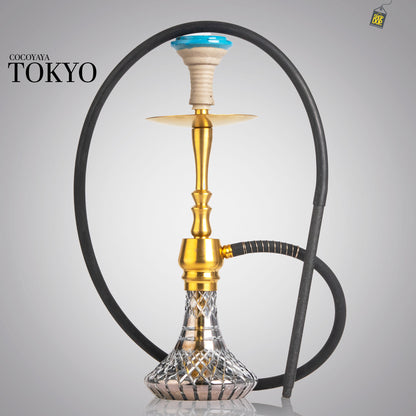 COCOYAYA Tokyo X Hookah - Golden Stem/Cut Glass Base