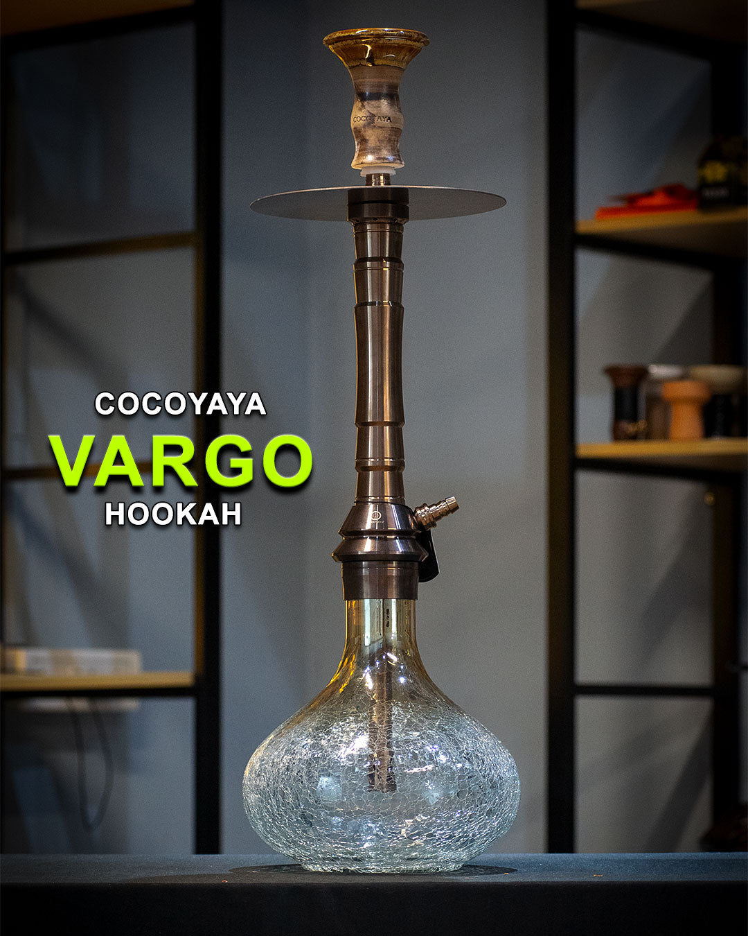 COCOYAYA Vargo Hookah - Bronze / Transparent Crack Base