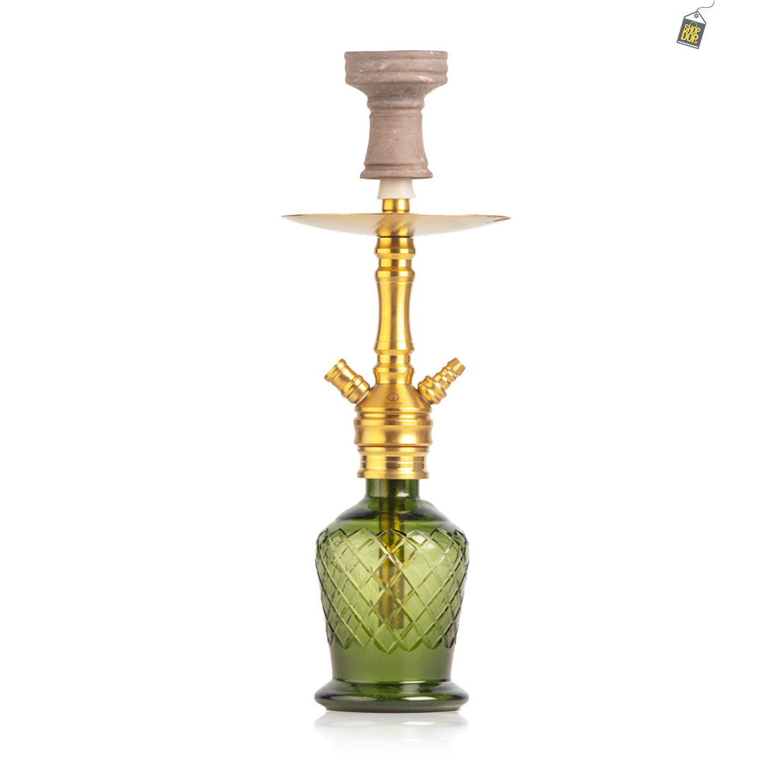 COCOYAYA VIP Amy Hookah - Gold Stem / Green Base