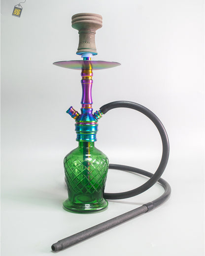 COCOYAYA VIP Amy Hookah - Rainbow Stem / Green Base