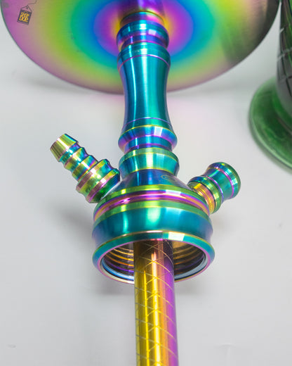 COCOYAYA VIP Amy Hookah - Rainbow Stem / Green Base