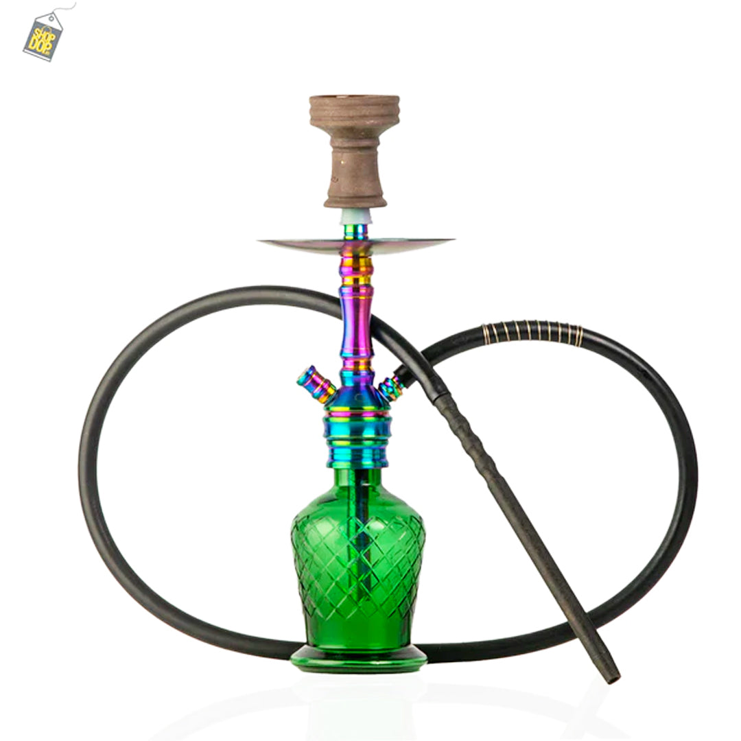 COCOYAYA VIP Amy Hookah - Rainbow Stem / Green Base