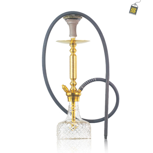 COCOYAYA Valencia Hookah - Gold / Transparent Base