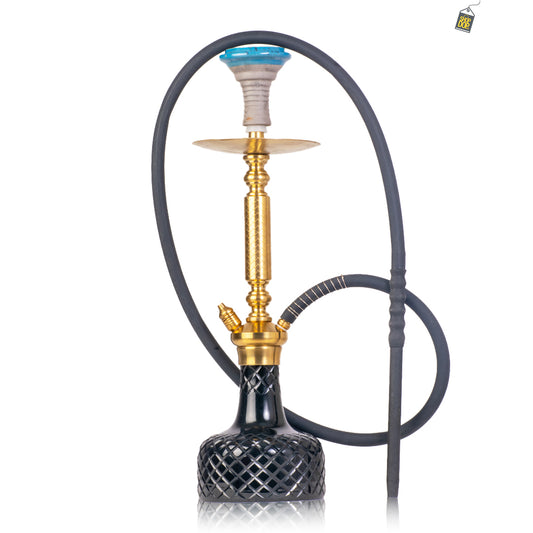 COCOYAYA Valencia Hookah - Gold Stem / Black Base
