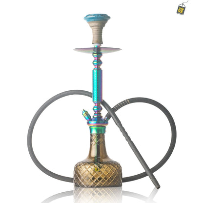 COCOYAYA Valencia Hookah - Rainbow Stem / Grey Base