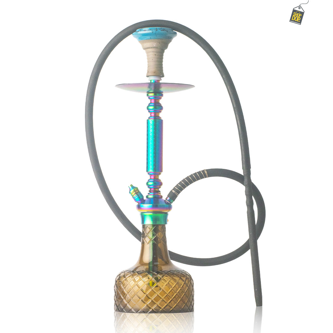 COCOYAYA Valencia Hookah - Rainbow Stem / Grey Base