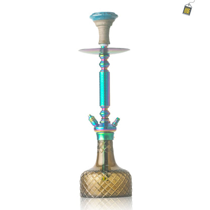 COCOYAYA Valencia Hookah - Rainbow Stem / Grey Base