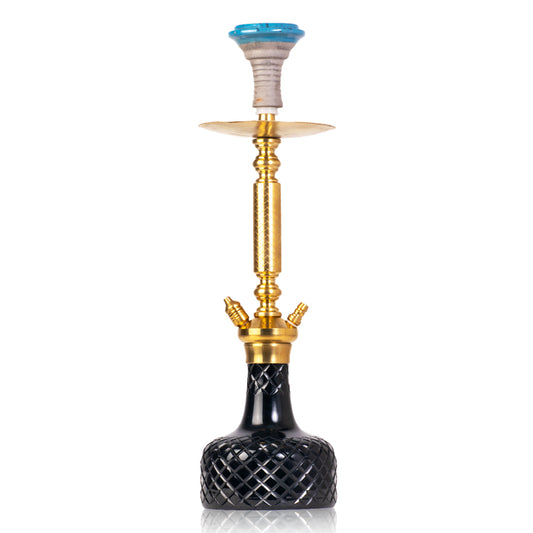 COCOYAYA Valencia Hookah - Gold Stem / Black Base