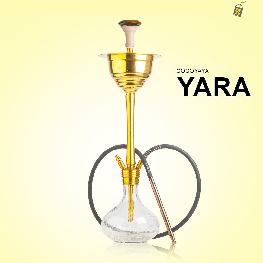 COCOYAYA Yara Pro Hookah - Gold Stem (Transparent Base)