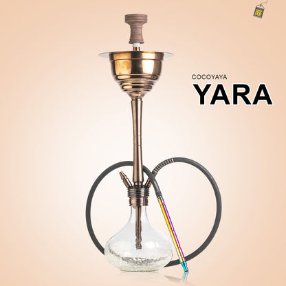 COCOYAYA Yara Pro Hookah - Bronze Stem (Transparent Base)