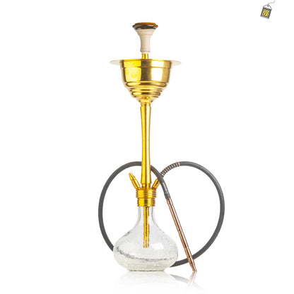 COCOYAYA Yara Pro Hookah - Gold Stem (Transparent Base)