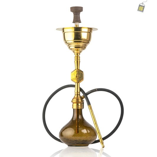 COCOYAYA Yara Hookah - Golden Stem (Grey Base)