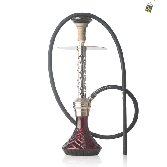 COCOYAYA Valeria Hookah - Silver Stem / Purple Base