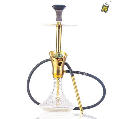 COCOYAYA Baku Cigar Hookah - Golden (Transparent Base)