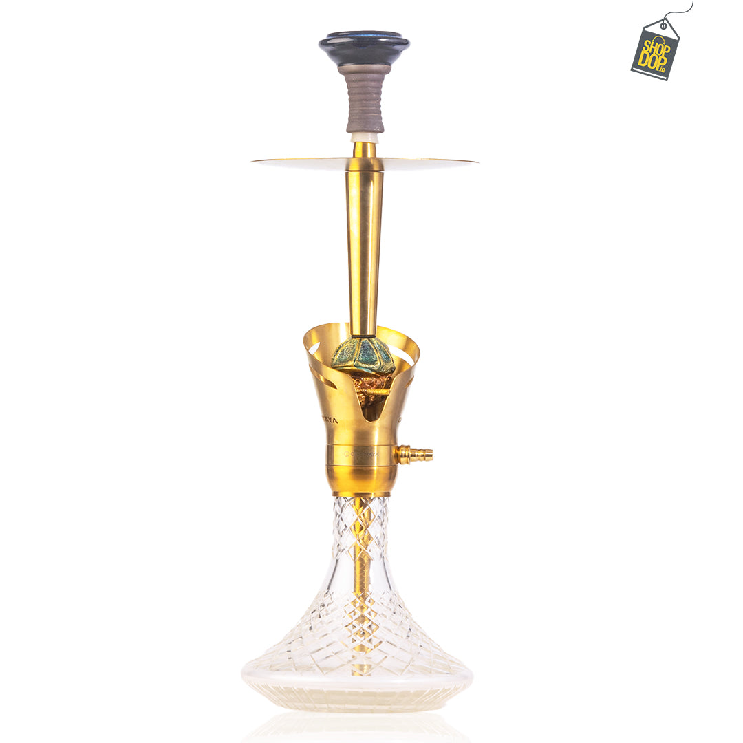 COCOYAYA Baku Cigar Hookah - Golden (Transparent Base)