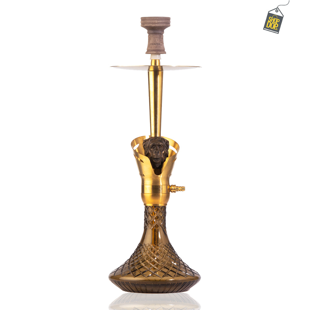 COCOYAYA Baku Gorilla Hookah - Golden (Grey Base)