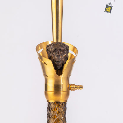 COCOYAYA Baku Gorilla Hookah - Golden (Grey Base)