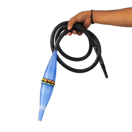 COCOYAYA Bazooka Handle with Silicone Hookah Pipe - Blue