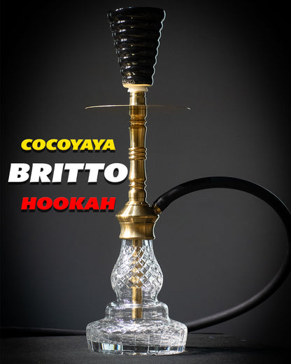 COCOYAYA Britto Hookah - Gold/Transparent Base