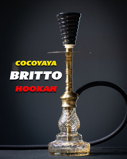 COCOYAYA Britto Hookah - Gold/Goldish Base
