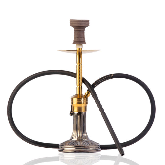 COCOYAYA Casablanca Hookah - Gold Stem / Grey Base