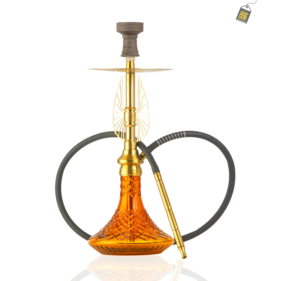 COCOYAYA Draco Hookah - Golden Stem / Amber Base