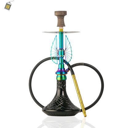 COCOYAYA Draco Hookah - Rainbow Stem / Black Base