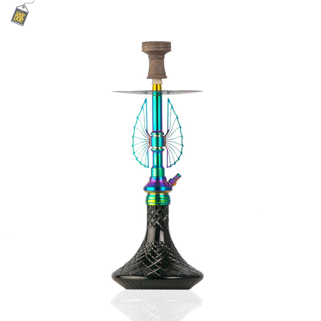 COCOYAYA Draco Hookah - Rainbow Stem / Black Base