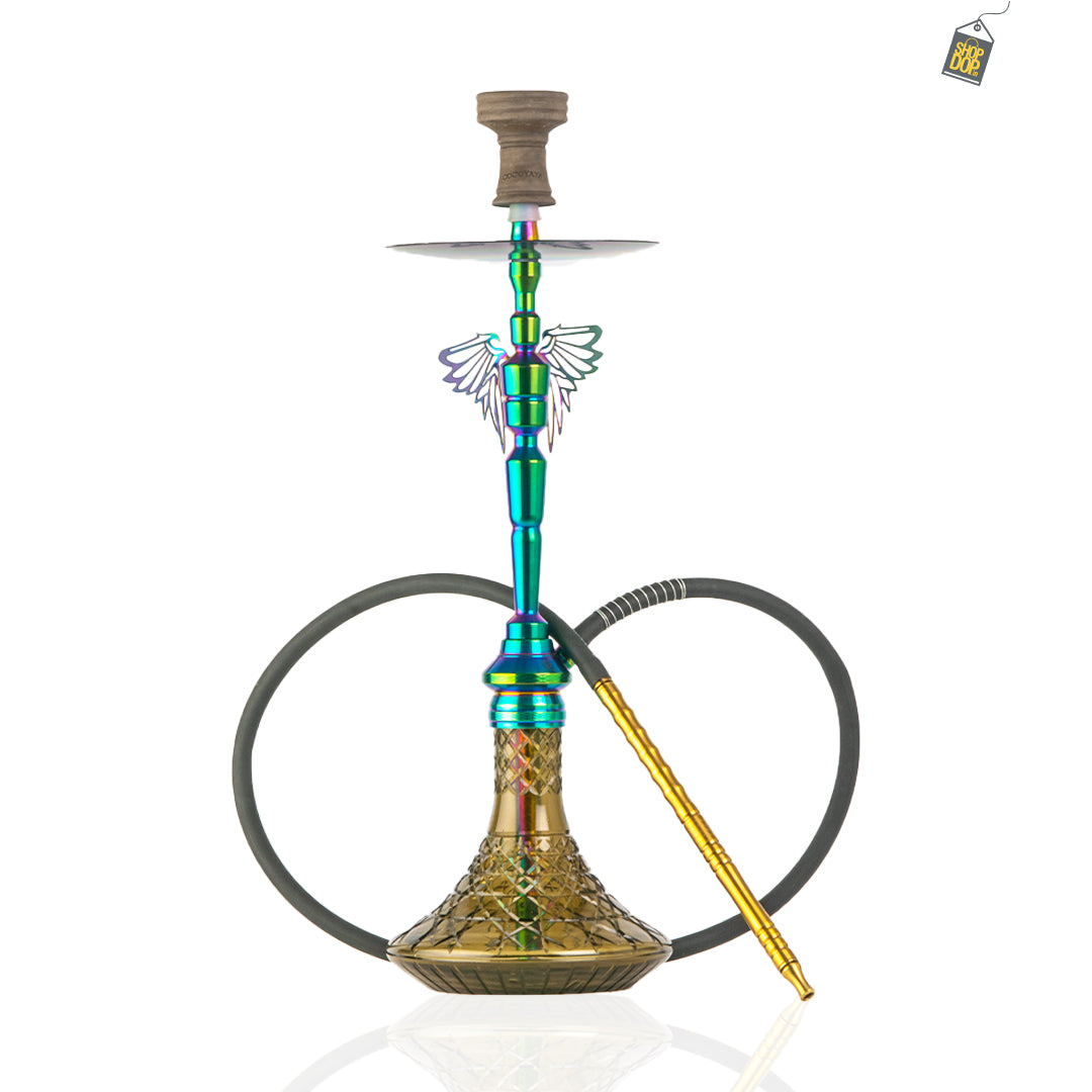 COCOYAYA Falcon Hookah - Rainbow Stem / Grey Base