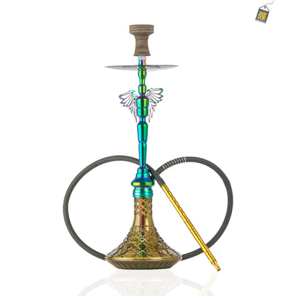 COCOYAYA Falcon Hookah - Rainbow Stem / Grey Base