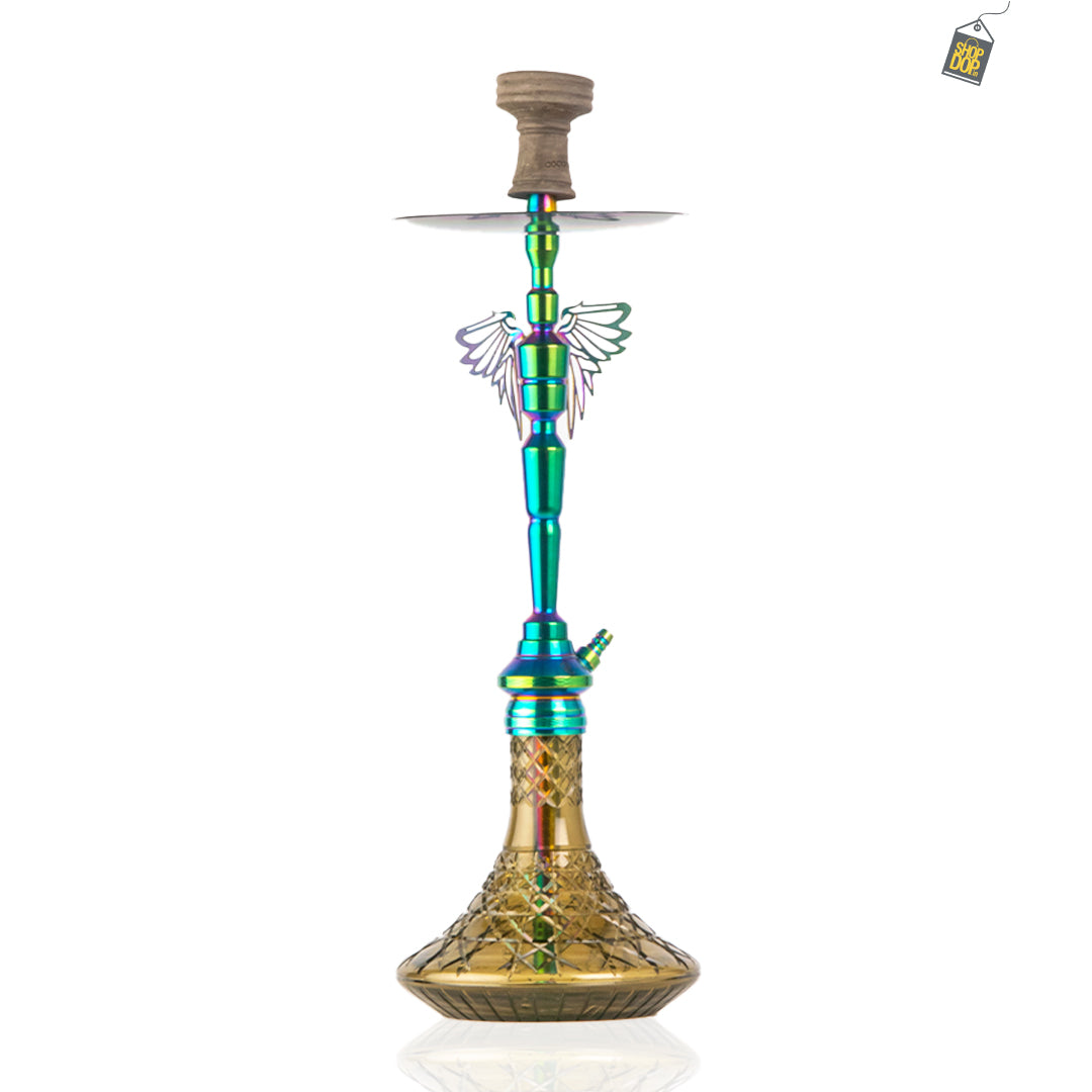 COCOYAYA Falcon Hookah - Rainbow Stem / Grey Base