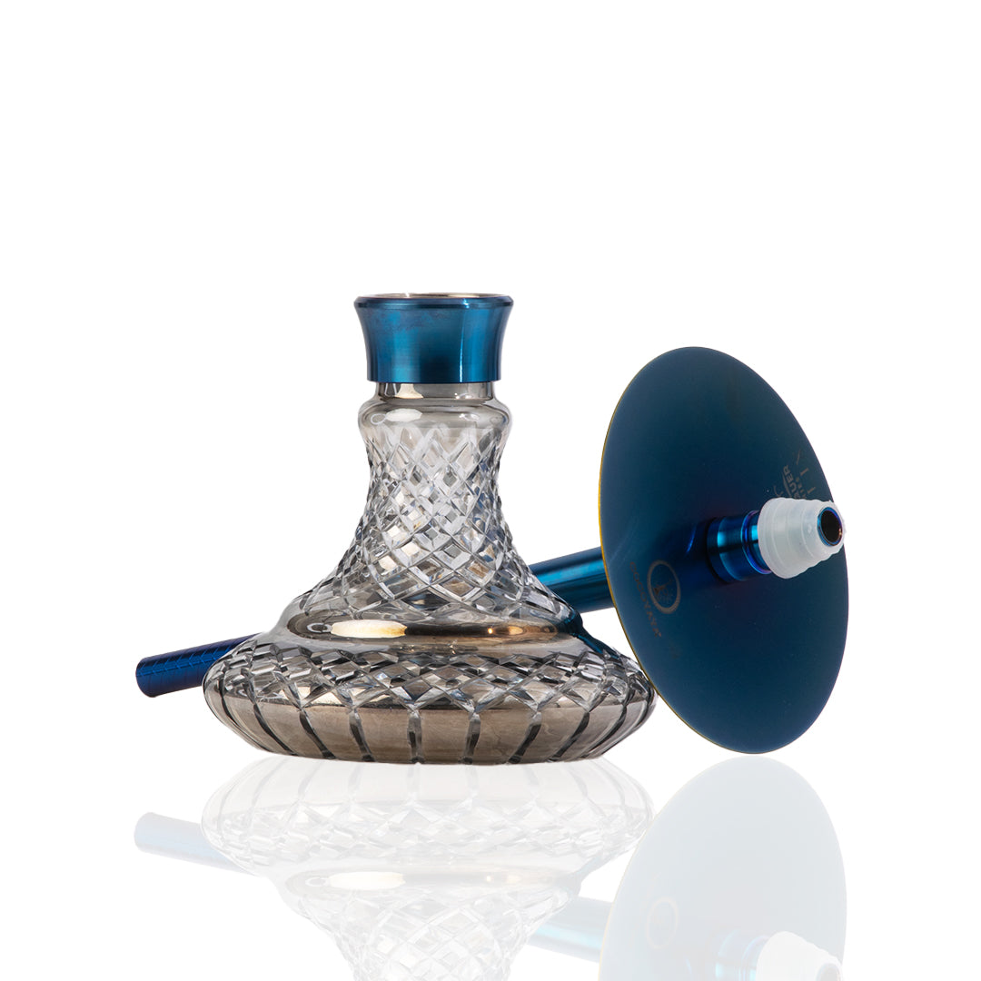 COCOYAYA Felix Hookah (Conquer Series) - Blue Stem (Cut Glass Base)