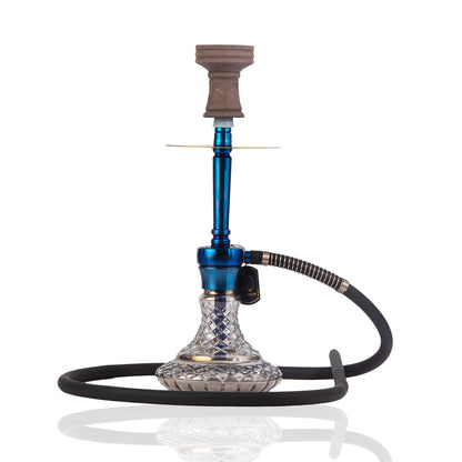 COCOYAYA Felix Hookah (Conquer Series) - Blue Stem (Cut Glass Base)