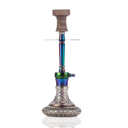 COCOYAYA Felix Hookah (Conquer Series) - Rainbow Stem (Cut Glass Base)