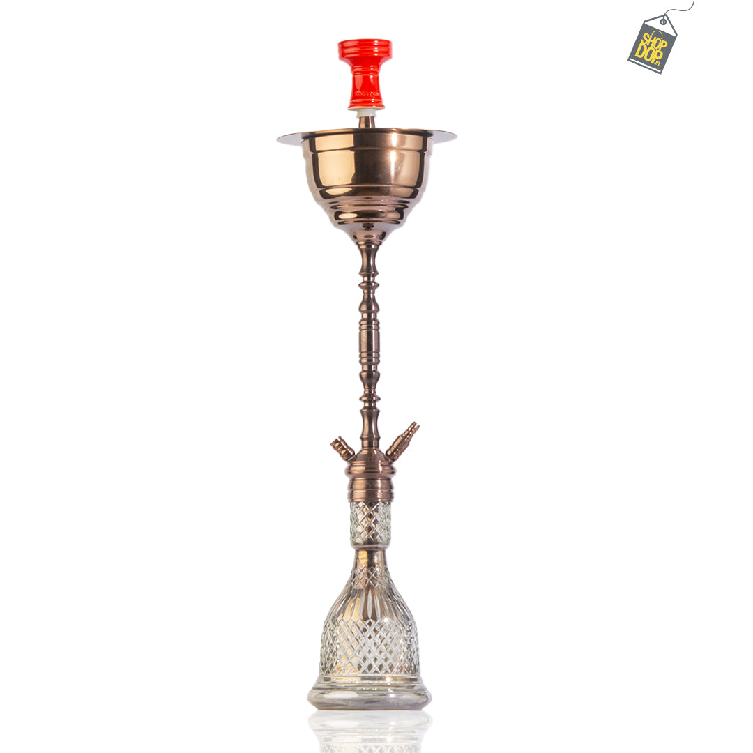 COCOYAYA Gamaliya Hookah - Bronze Stem / Crystal Glass Base