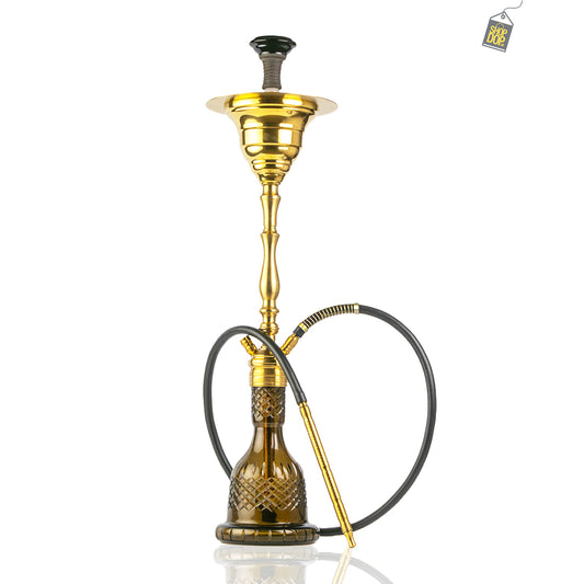 COCOYAYA Gamaliya Hookah - Golden Stem / Grey Base