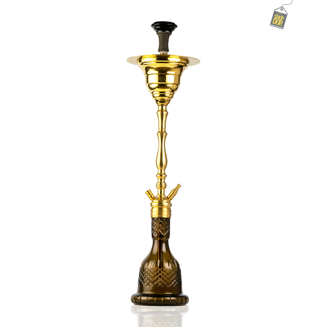 COCOYAYA Gamaliya Hookah - Golden Stem / Grey Base