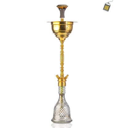 COCOYAYA Gamaliya Khairy Hookah - Golden Stem / Cut Glass Base