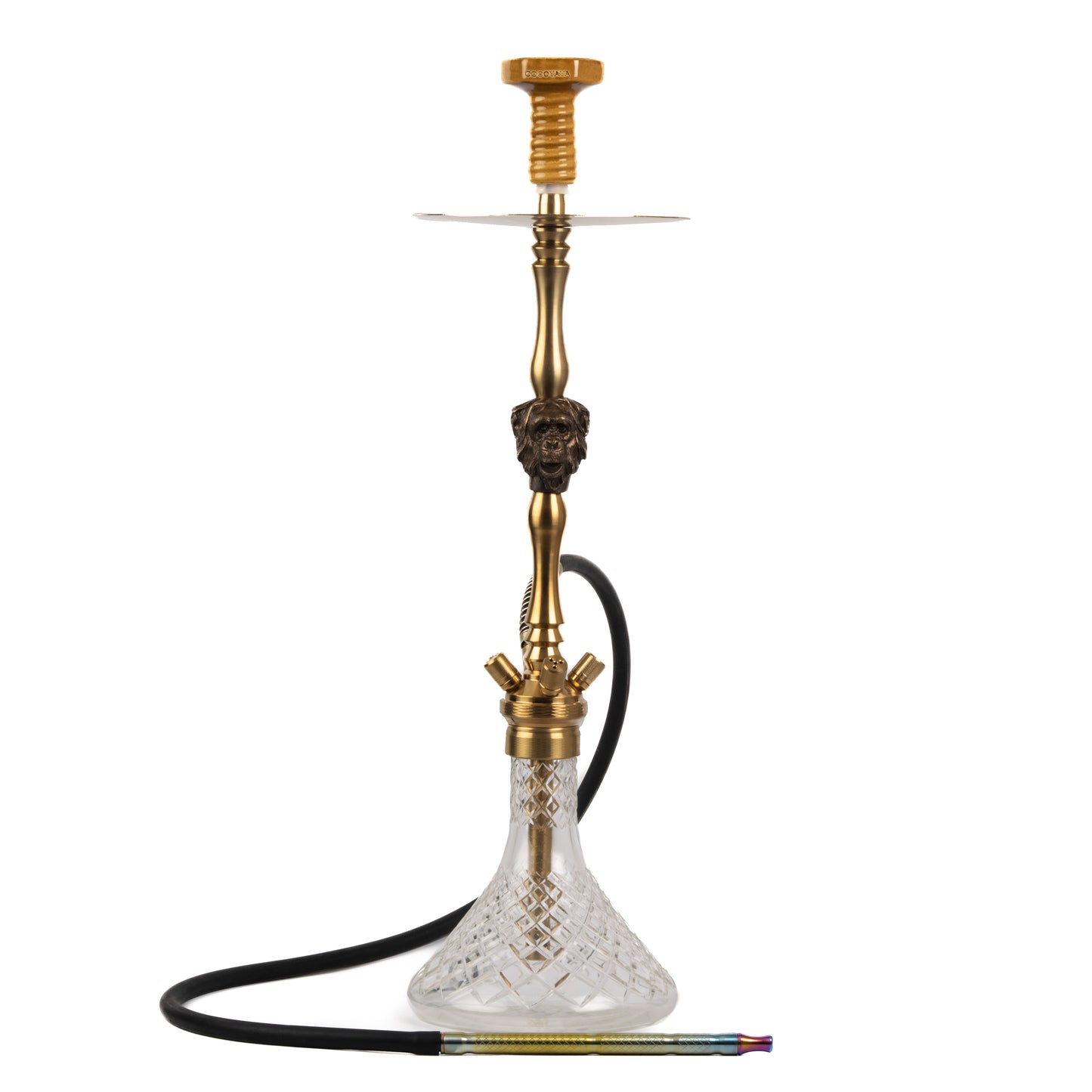 COCOYAYA Jungle Series Kong Hookah - Golden (Transparent Base)