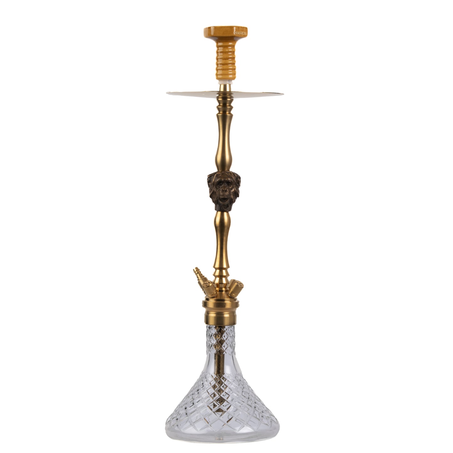 COCOYAYA Jungle Series Kong Hookah - Golden (Transparent Base)