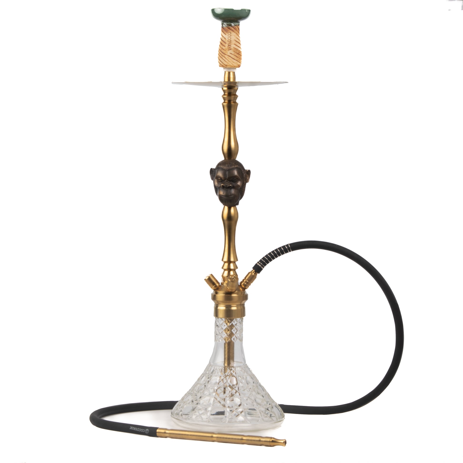 COCOYAYA Jungle Series Kong Hookah - Golden (Transparent Base)