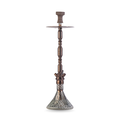 Cocoyaya King Series Hookah | Bronze Finish with Heavy Cut Glass Base