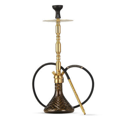 COCOYAYA King Series Hookah - Amber Base/Gold Stem