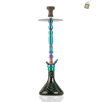 COCOYAYA King Series Hookah - Rainbow (Black Base)