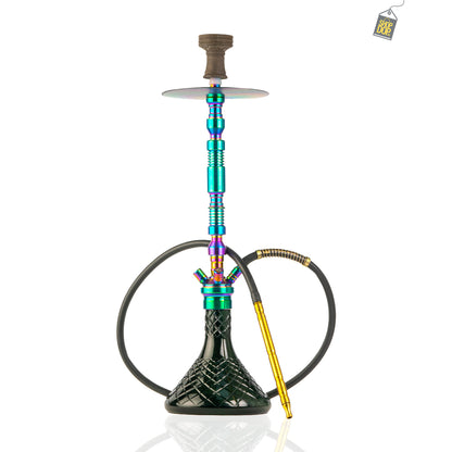 COCOYAYA King Series Hookah - Rainbow (Black Base)