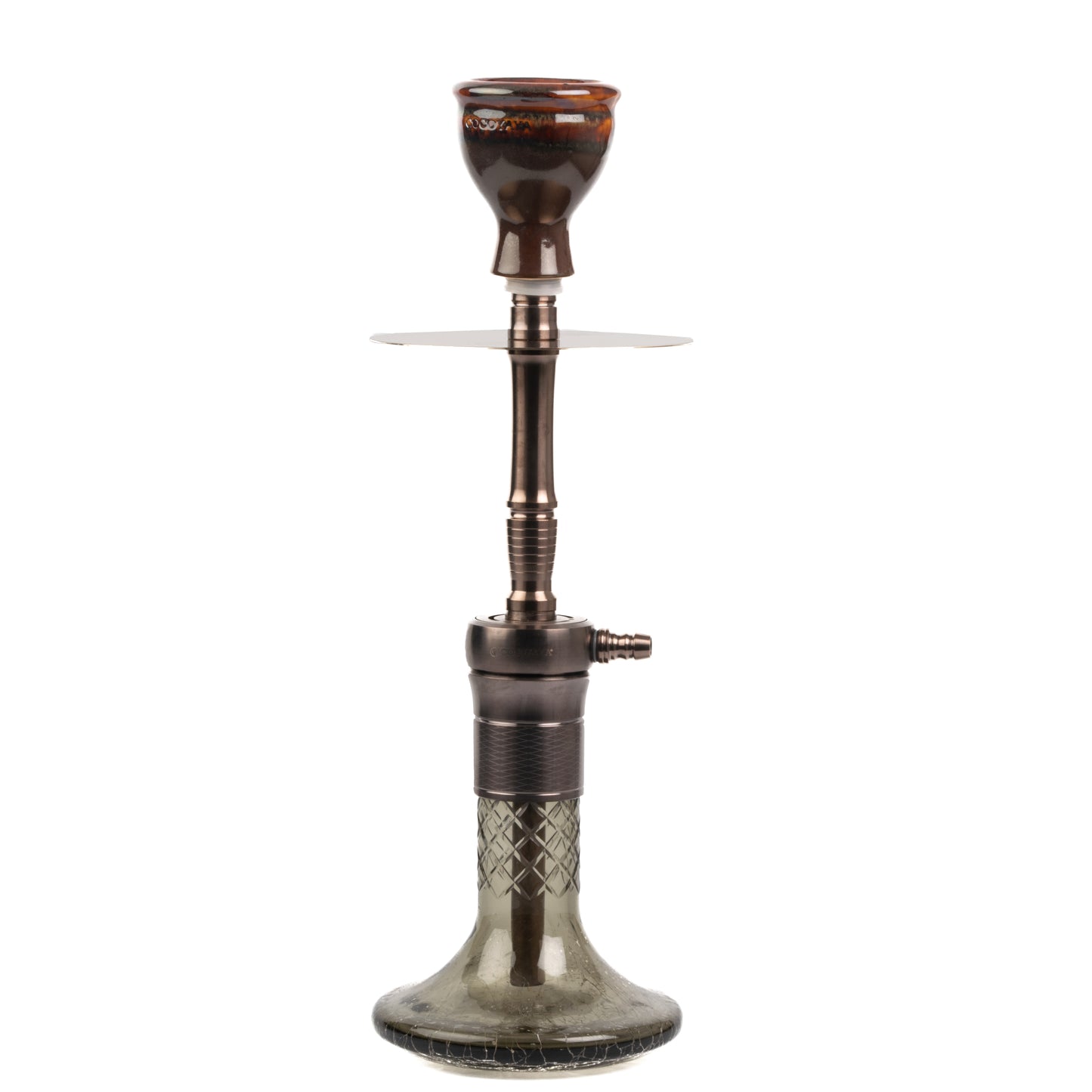 COCOYAYA Lala Hookah - Bronze Stem/Black Crackle Base