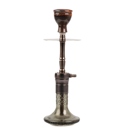 COCOYAYA Lala Hookah - Bronze Stem/Black Crackle Base