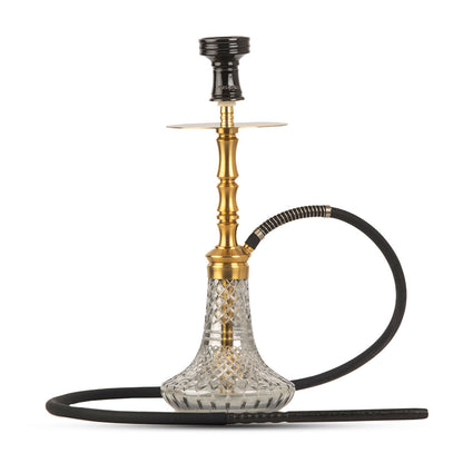 COCOYAYA M19 Hookah - Golden / Cut Glass Base