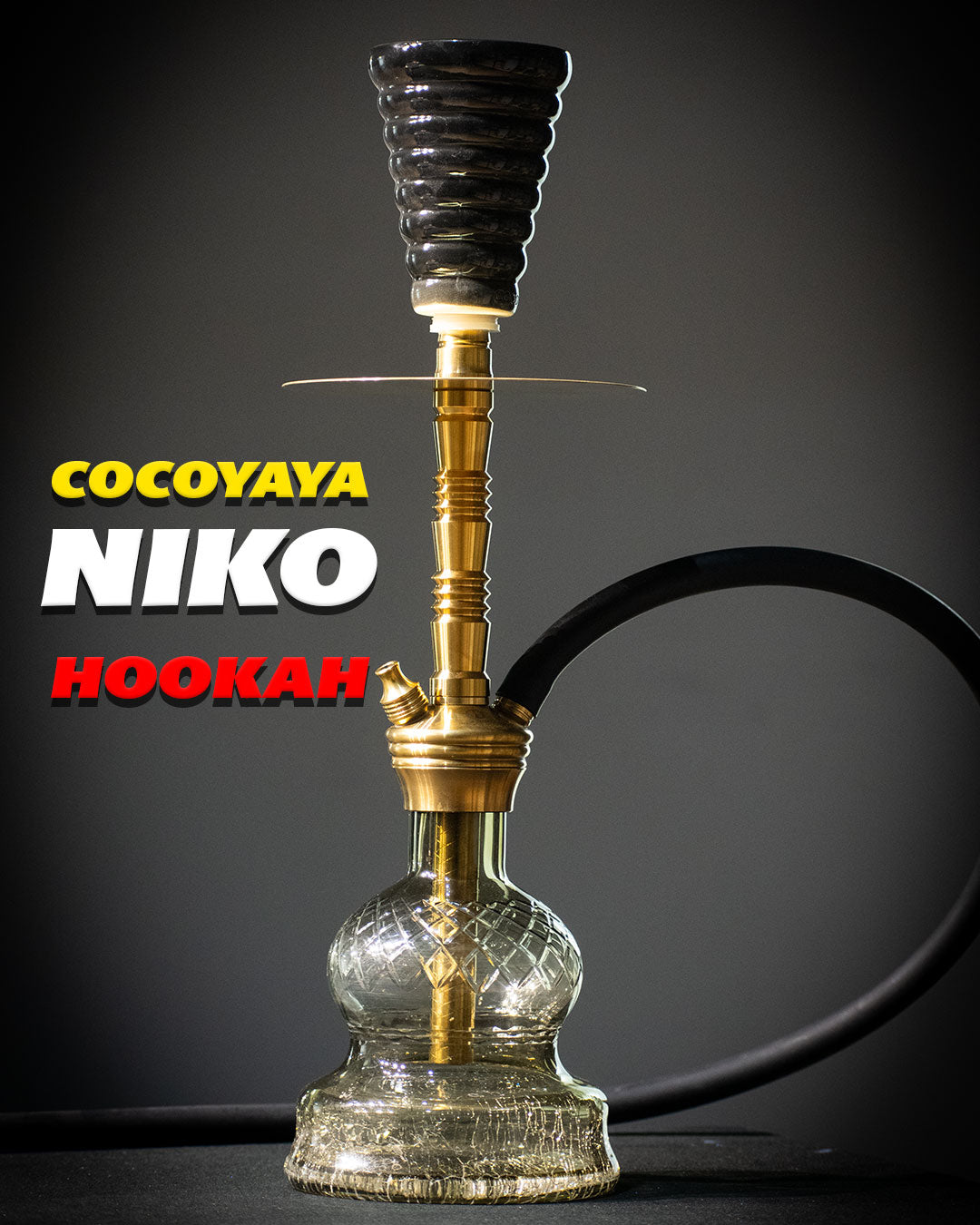COCOYAYA Niko Hookah (Conquer Series) - Golden (Grey Base)