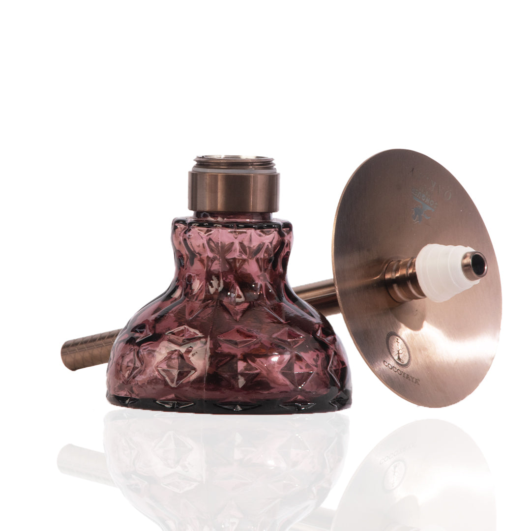 COCOYAYA Oakley Hookah (Conquer Series) - Bronze Stem (Purple Base)